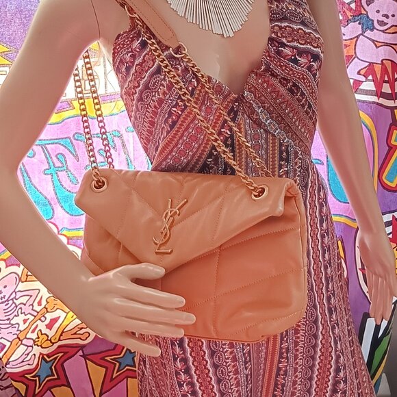 Yves Saint Laurent Brown Quilted Leather Shoulder Bag and Black Wallet - Picture 2 of 8